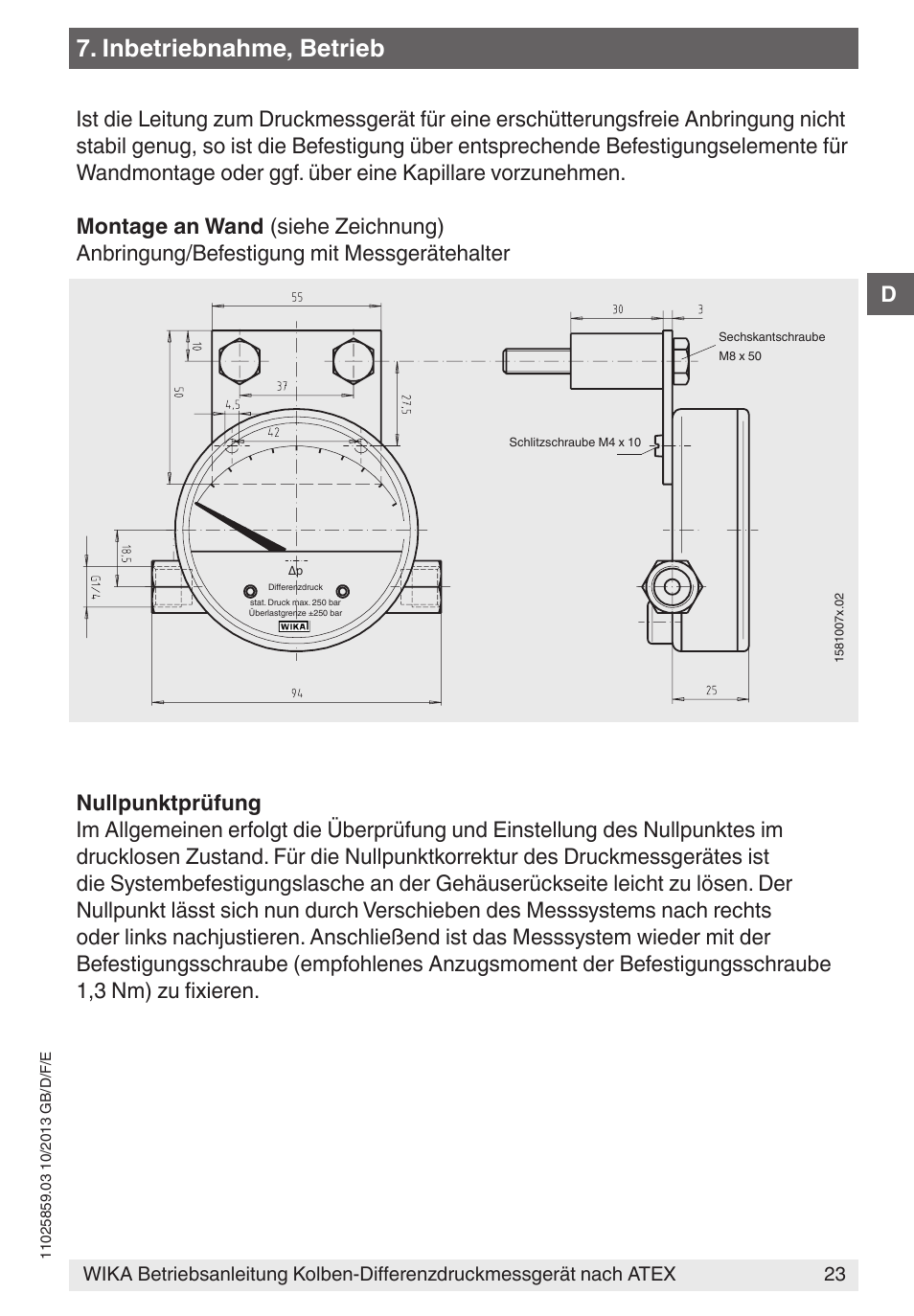 Inbetriebnahme, betrieb | WIKA 700.02 User Manual | Page 23 / 52