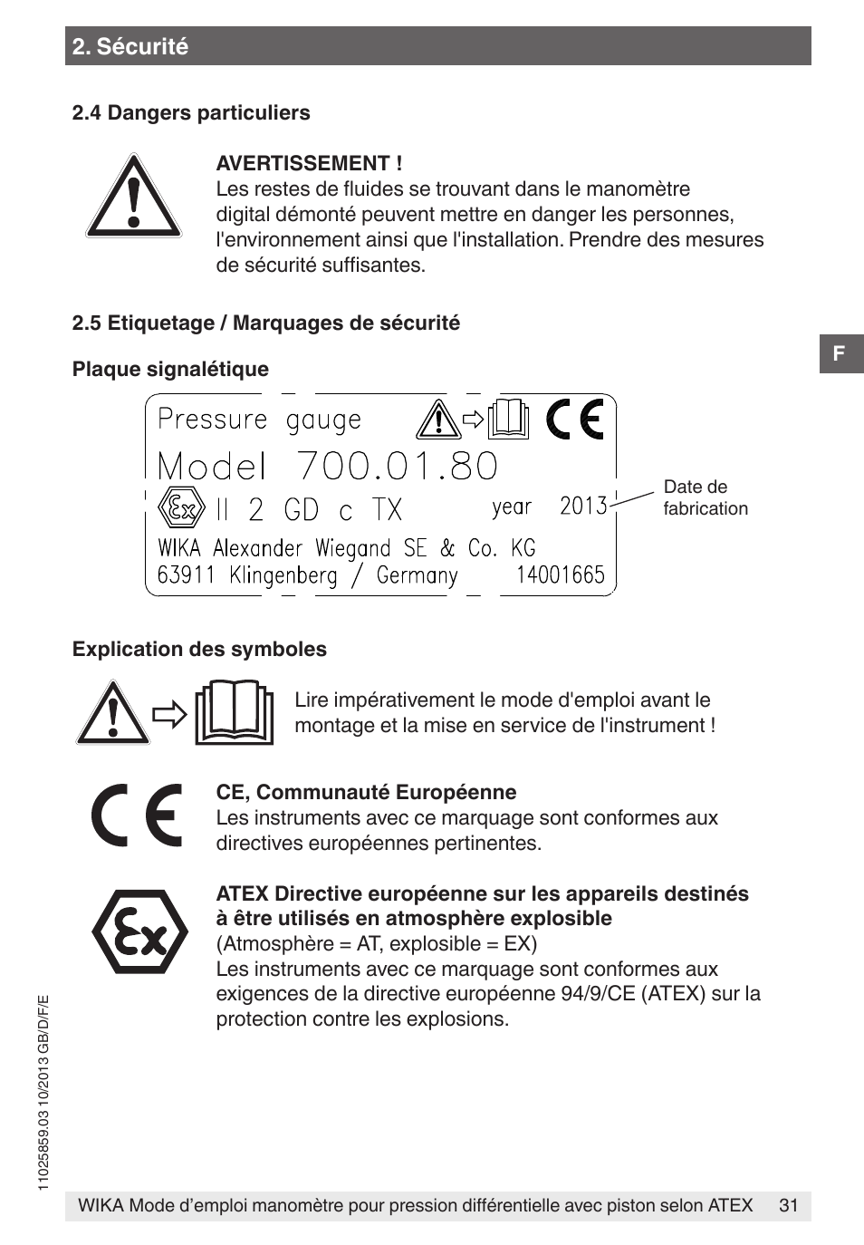 WIKA 700.02 User Manual | Page 31 / 52