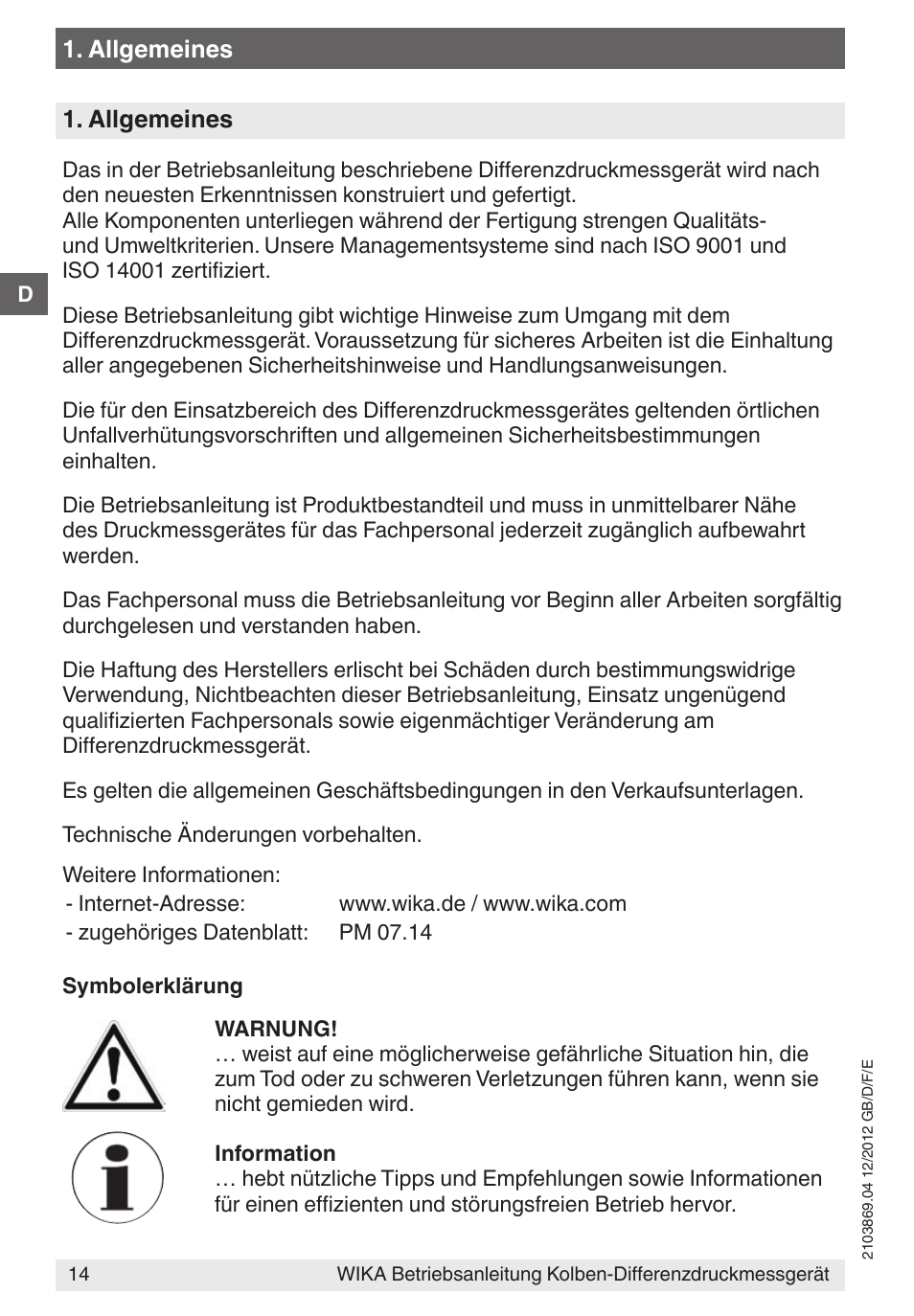 WIKA 700.02 User Manual | Page 14 / 44