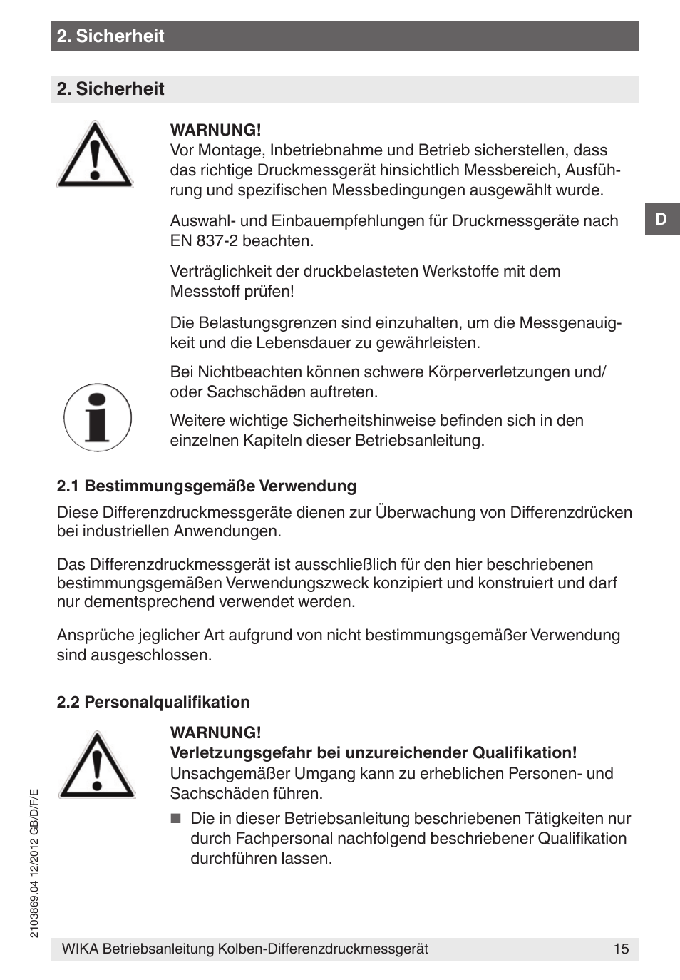 WIKA 700.02 User Manual | Page 15 / 44