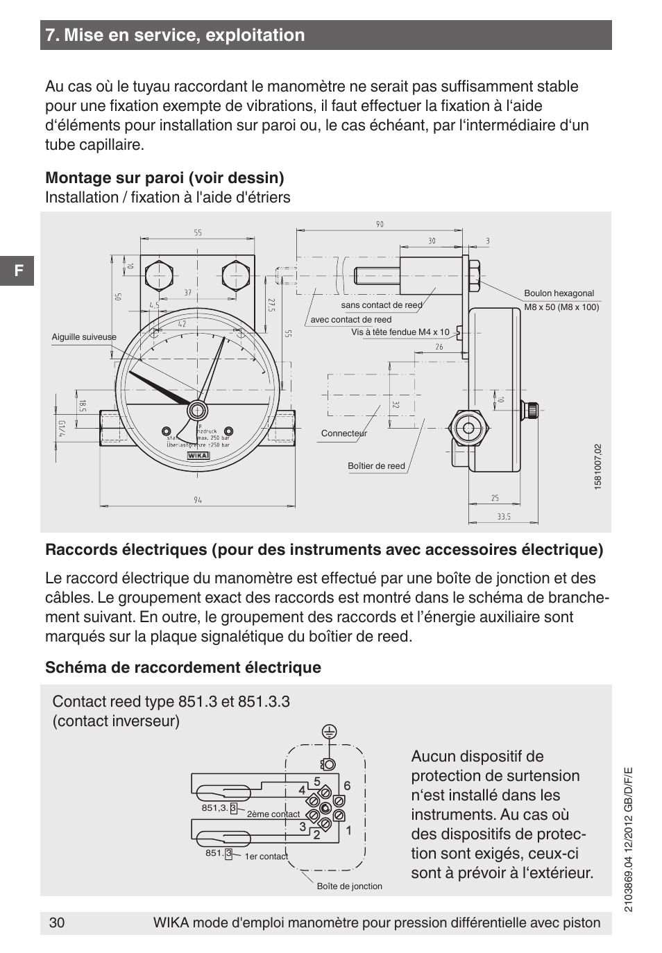 Mise en service, exploitation | WIKA 700.02 User Manual | Page 30 / 44