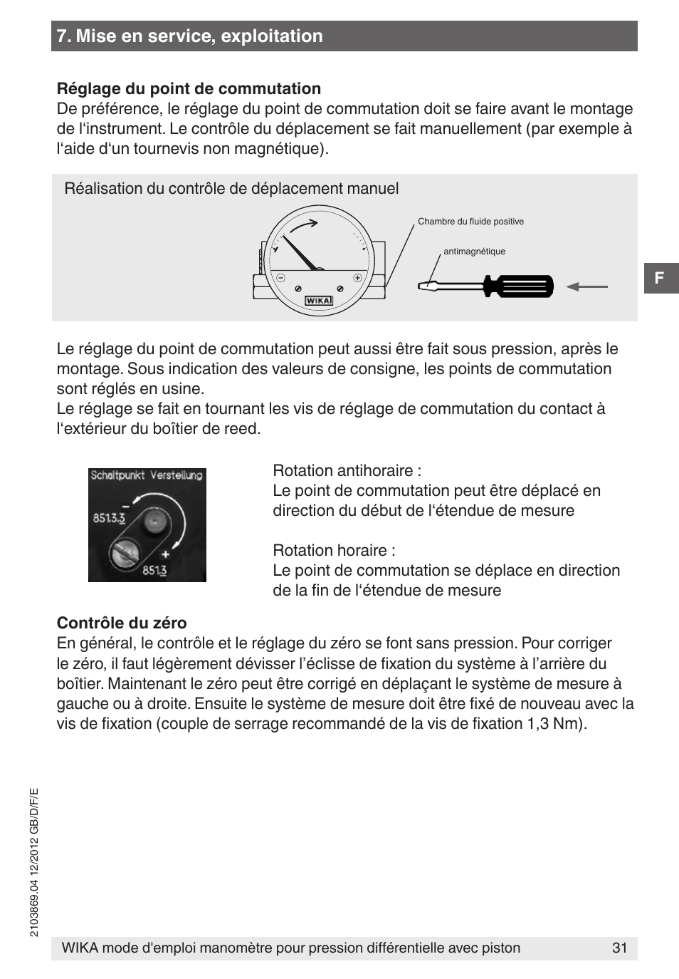 Mise en service, exploitation | WIKA 700.02 User Manual | Page 31 / 44