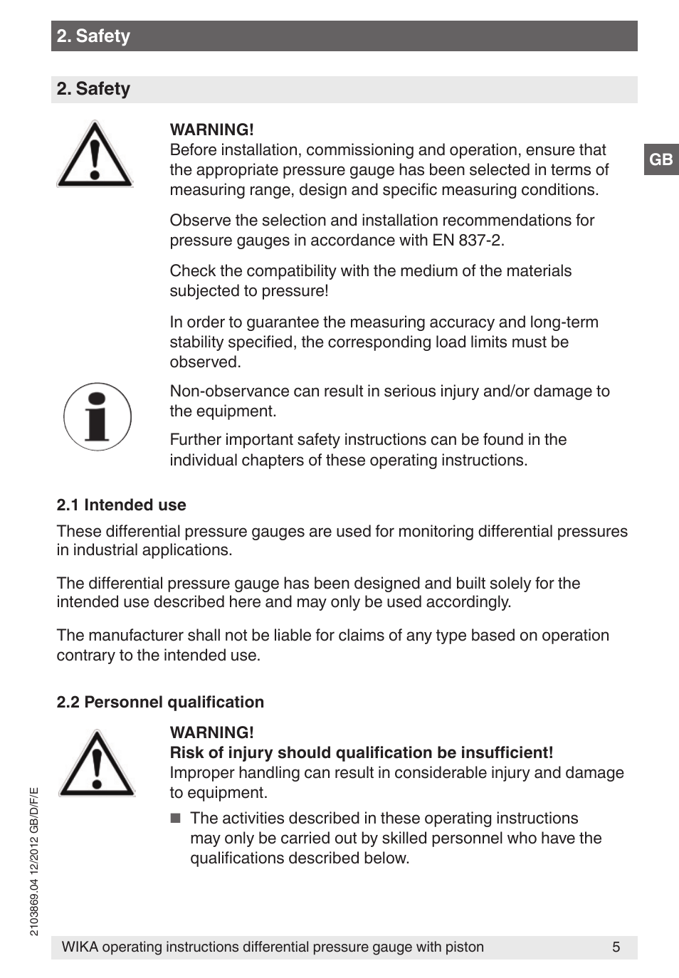 WIKA 700.02 User Manual | Page 5 / 44