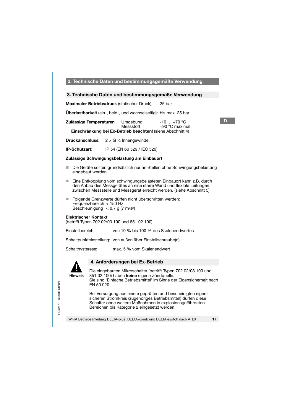 WIKA 851.02.100 User Manual | Page 17 / 36