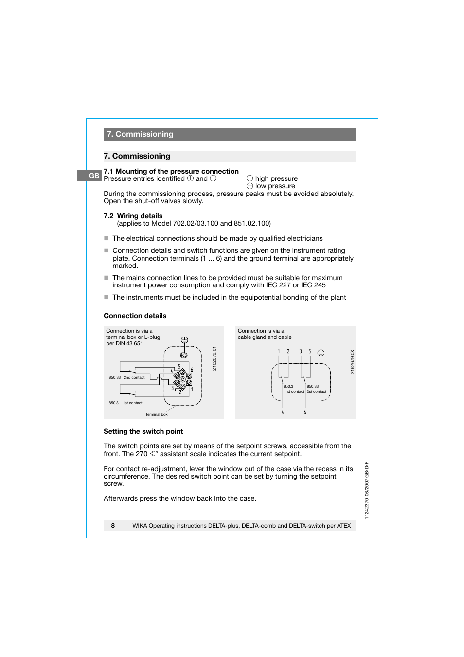 WIKA 851.02.100 User Manual | Page 8 / 36