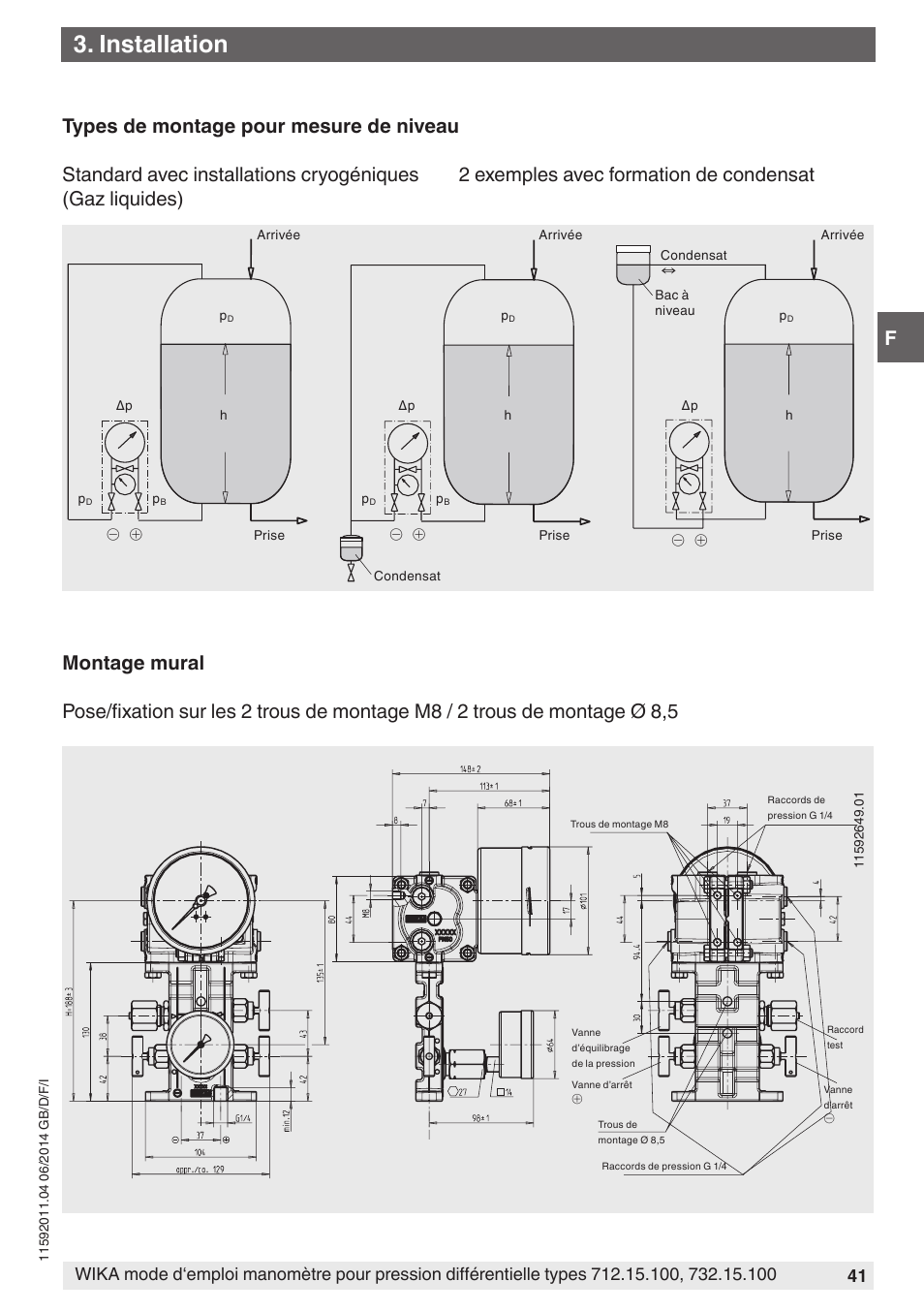 Installation | WIKA 732.15.100 User Manual | Page 41 / 68