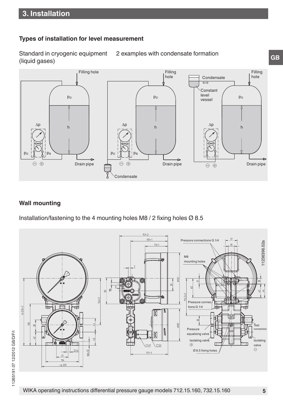 Installation | WIKA 732.15.160 User Manual | Page 5 / 68