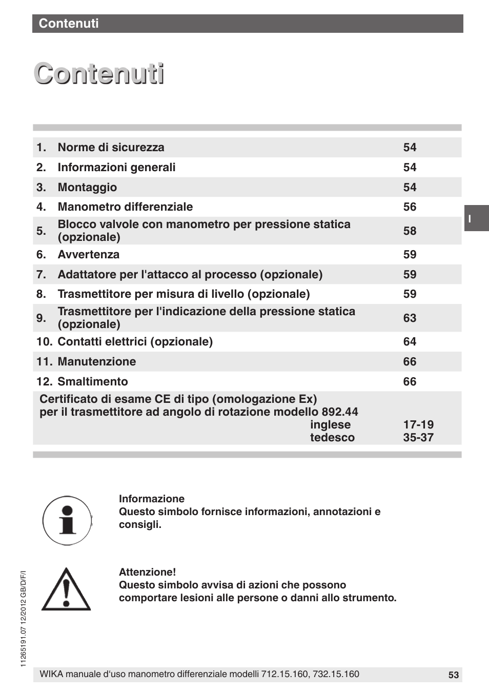 Contenuti | WIKA 732.15.160 User Manual | Page 53 / 68