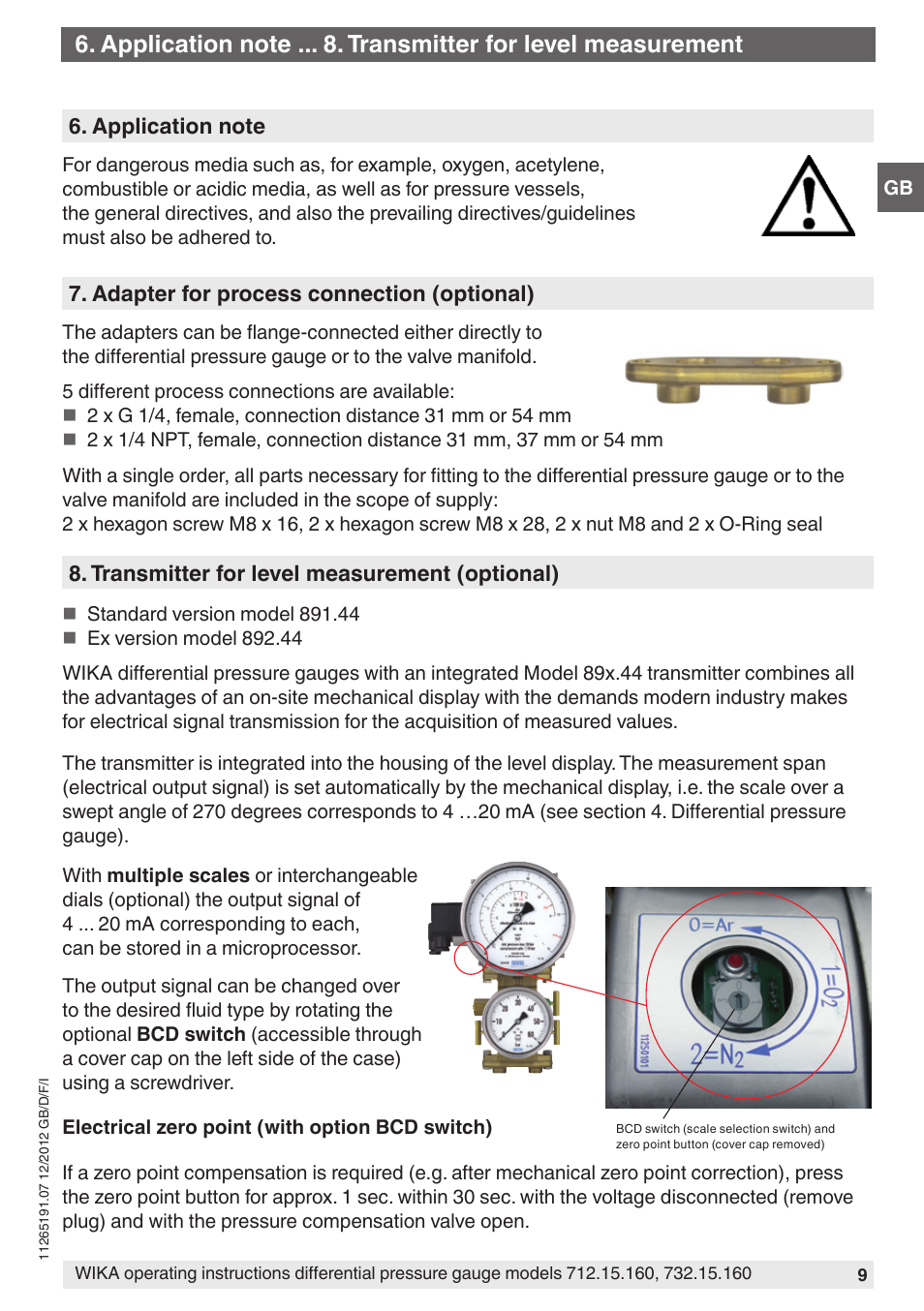 WIKA 732.15.160 User Manual | Page 9 / 68