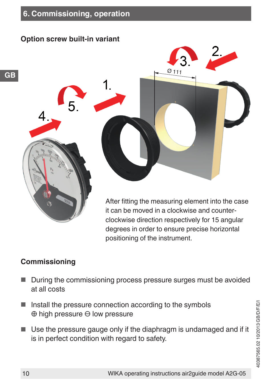 WIKA A2G-05 User Manual | Page 10 / 52