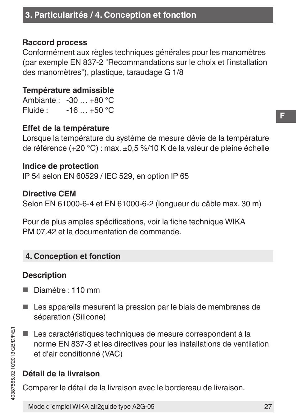 WIKA A2G-05 User Manual | Page 27 / 52