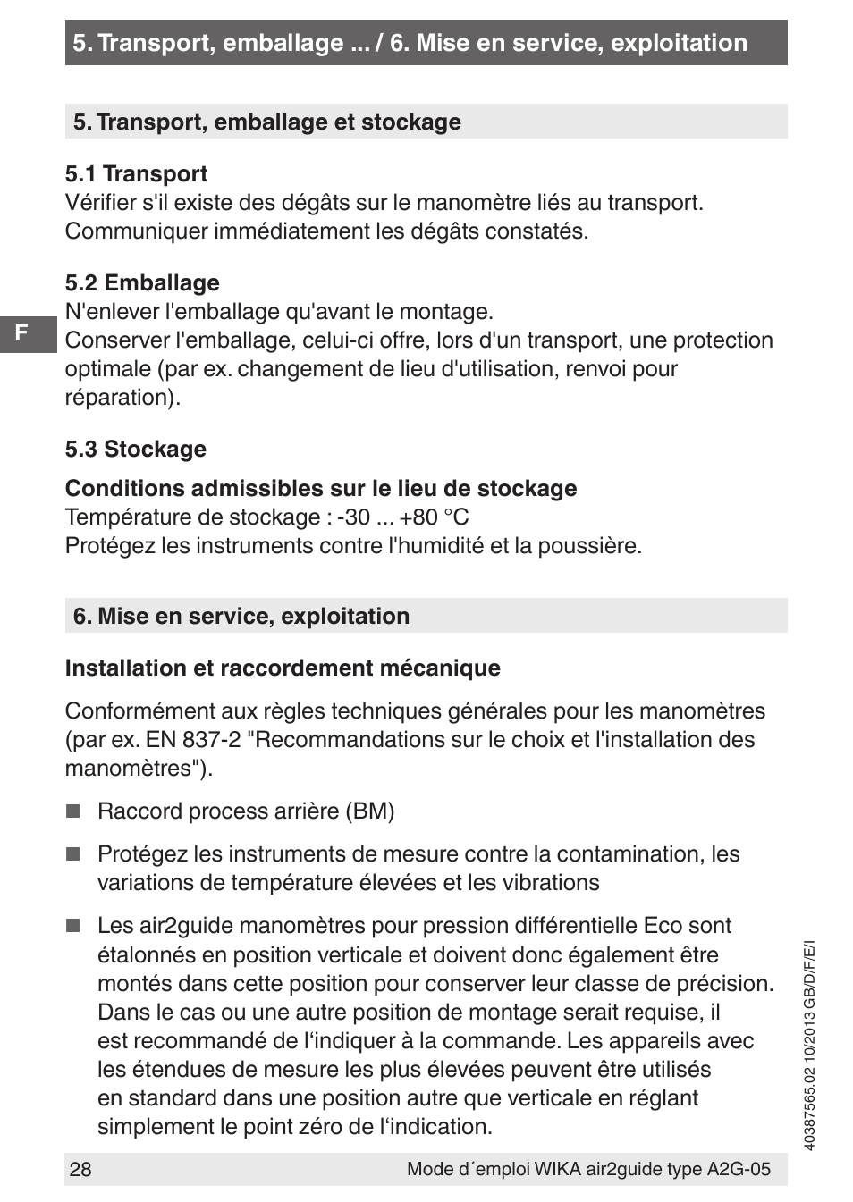 WIKA A2G-05 User Manual | Page 28 / 52