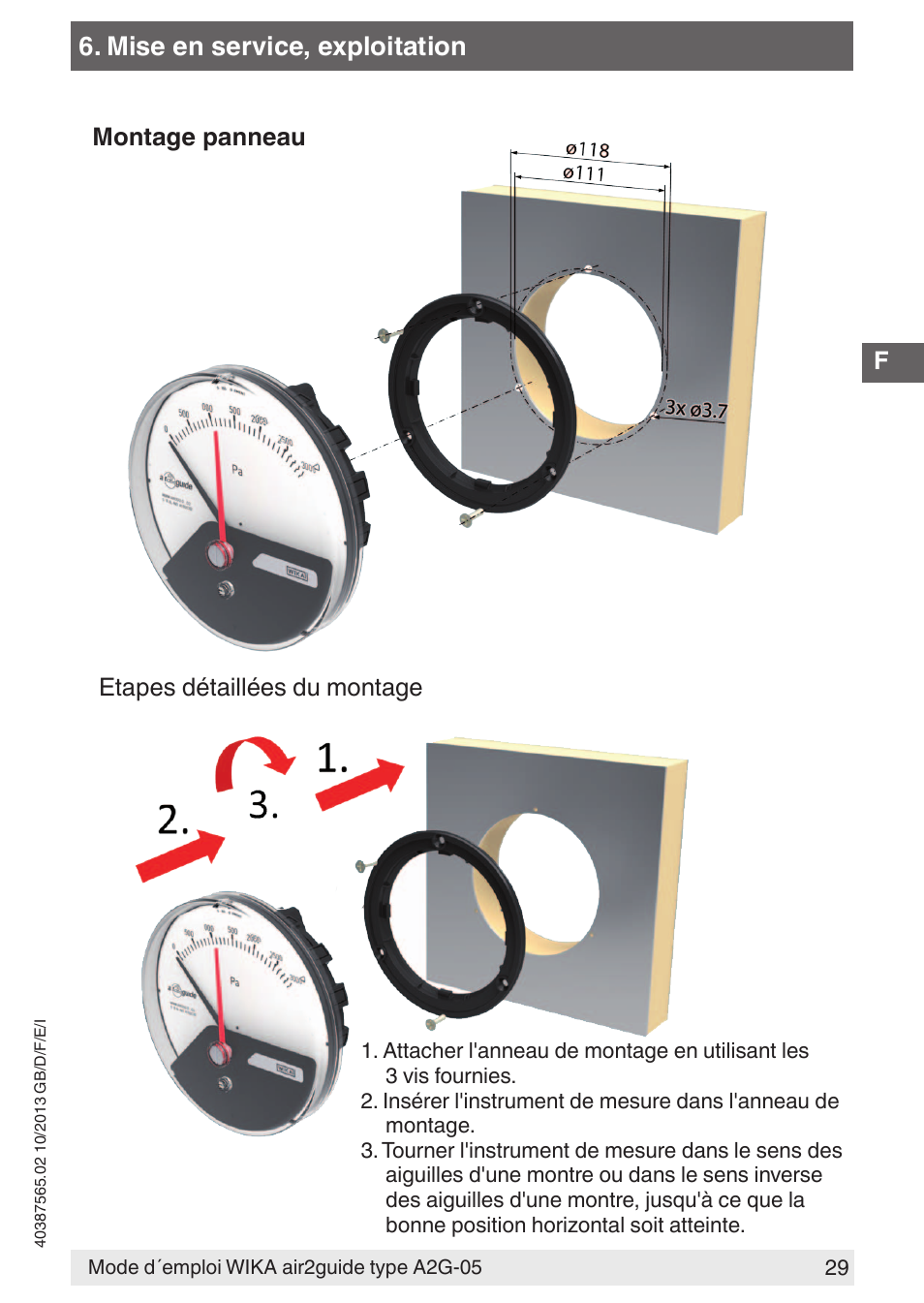 Mise en service, exploitation | WIKA A2G-05 User Manual | Page 29 / 52