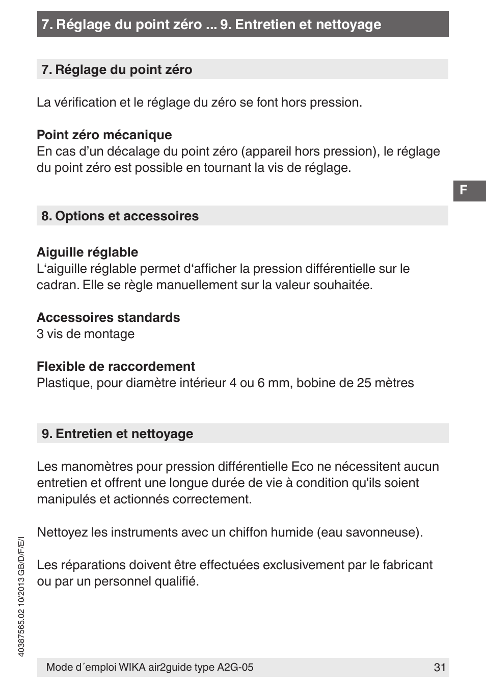 WIKA A2G-05 User Manual | Page 31 / 52