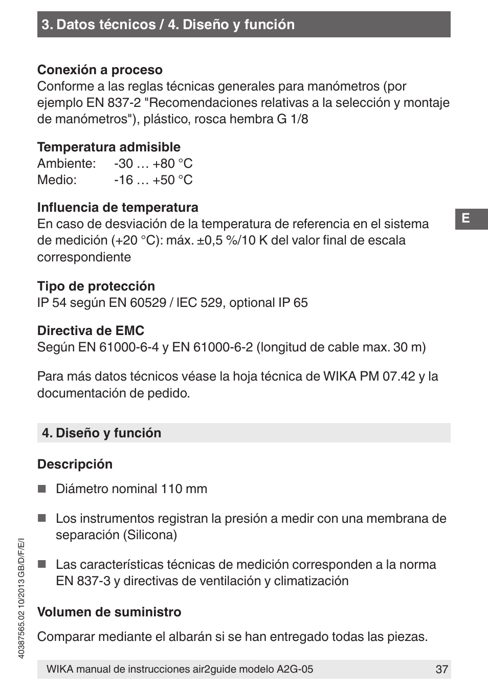 WIKA A2G-05 User Manual | Page 37 / 52