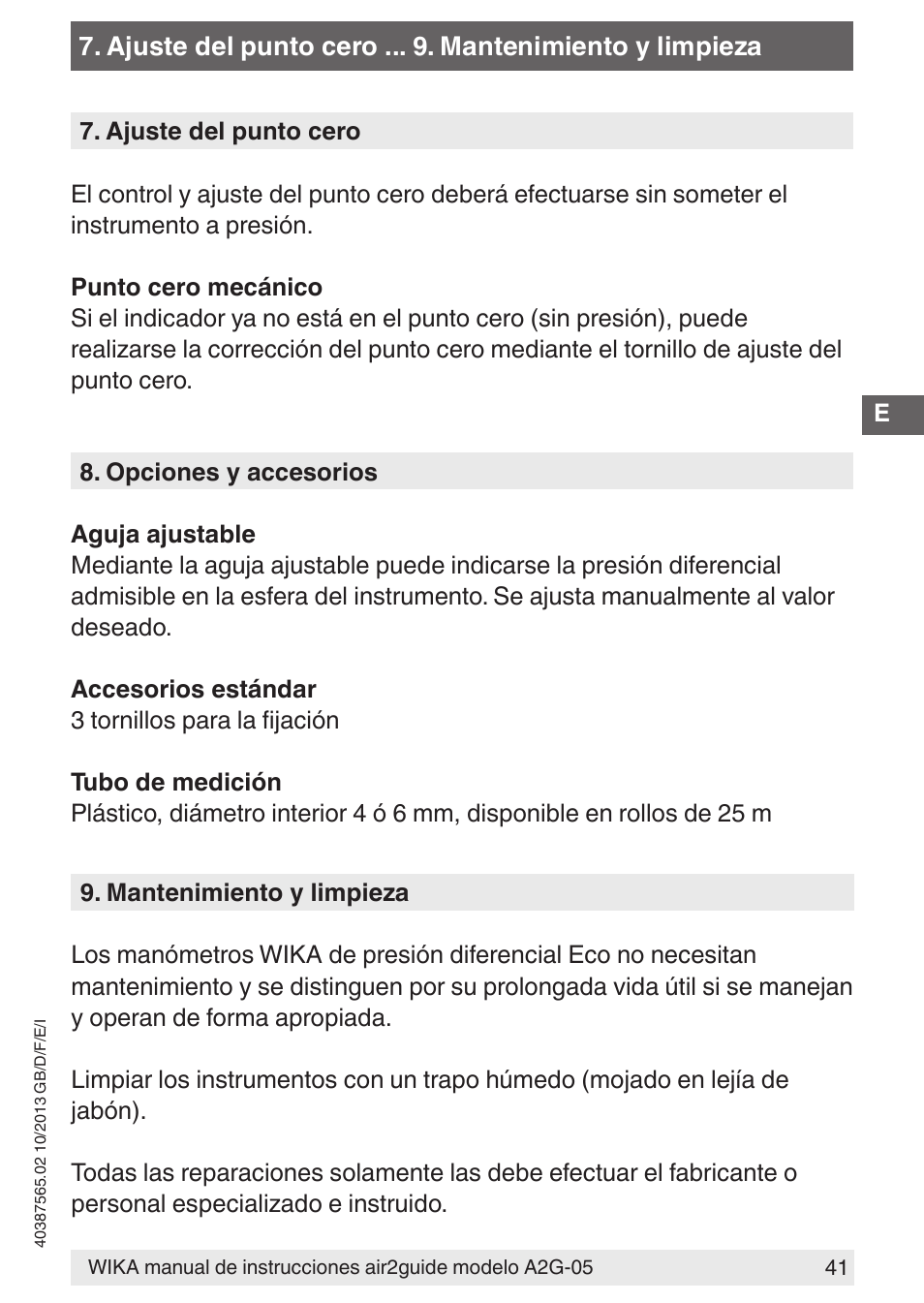 WIKA A2G-05 User Manual | Page 41 / 52