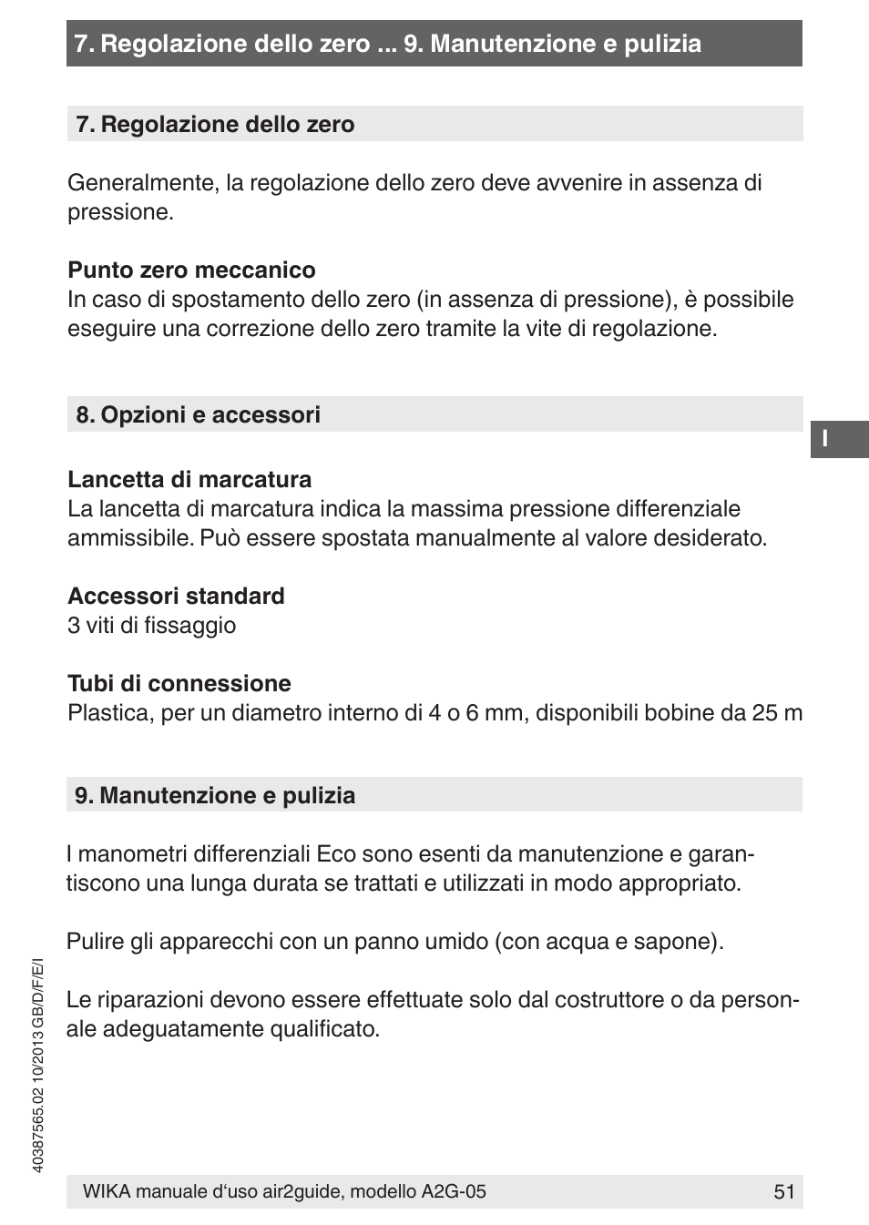 WIKA A2G-05 User Manual | Page 51 / 52