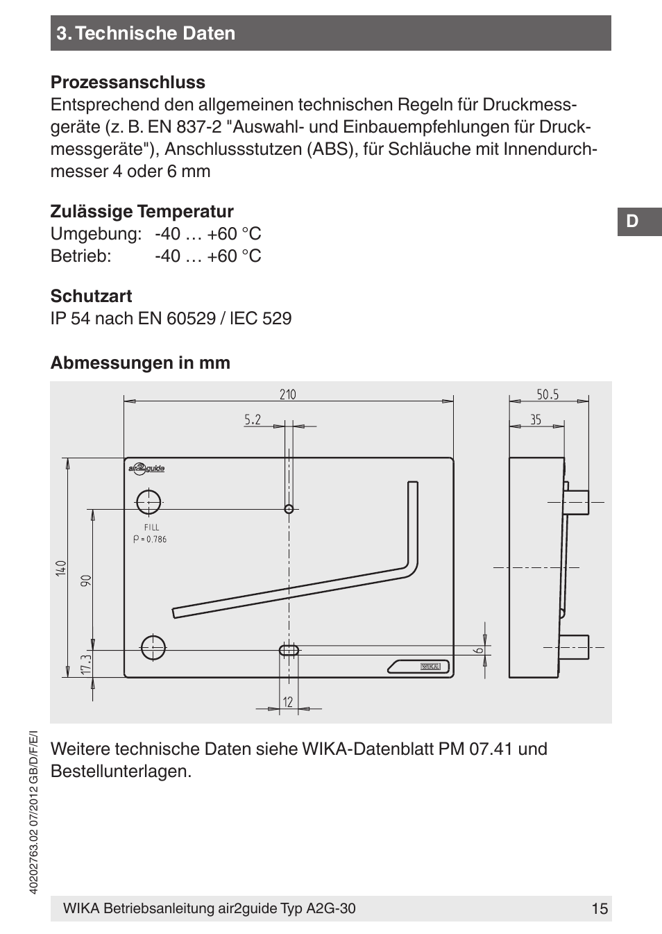 WIKA A2G-30 User Manual | Page 15 / 44