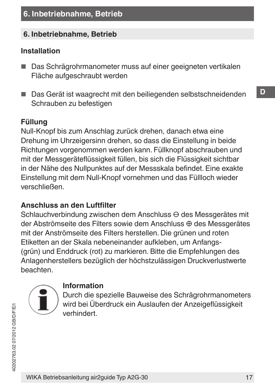 WIKA A2G-30 User Manual | Page 17 / 44