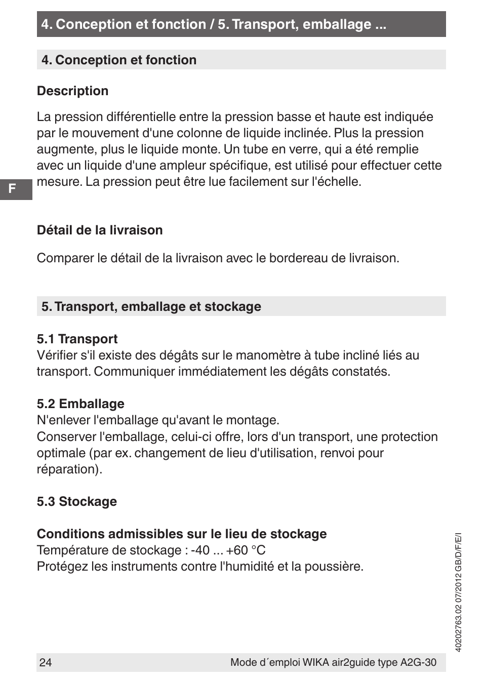 WIKA A2G-30 User Manual | Page 24 / 44