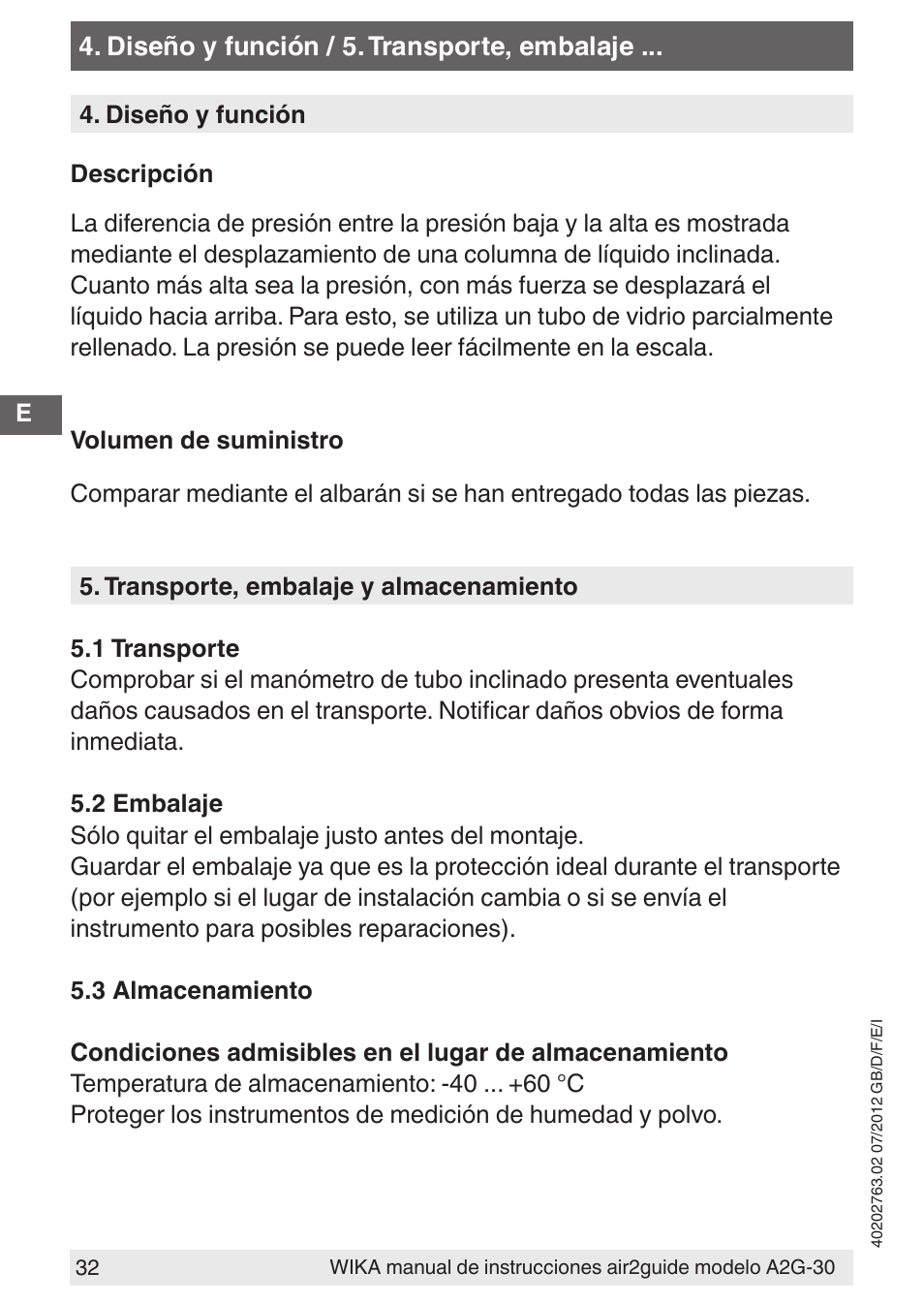 WIKA A2G-30 User Manual | Page 32 / 44