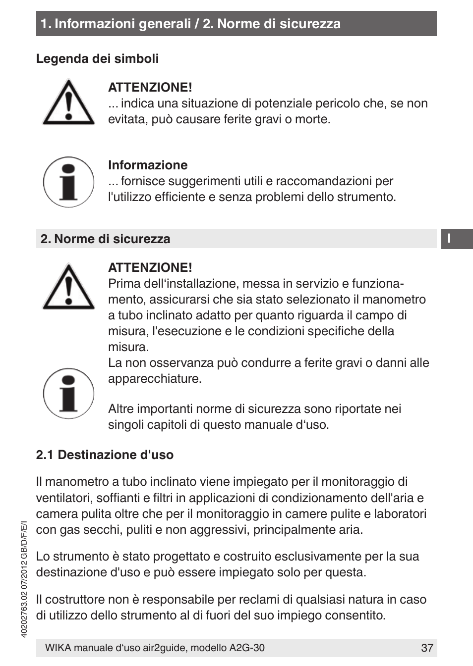 WIKA A2G-30 User Manual | Page 37 / 44