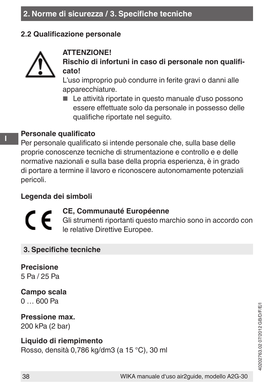 WIKA A2G-30 User Manual | Page 38 / 44