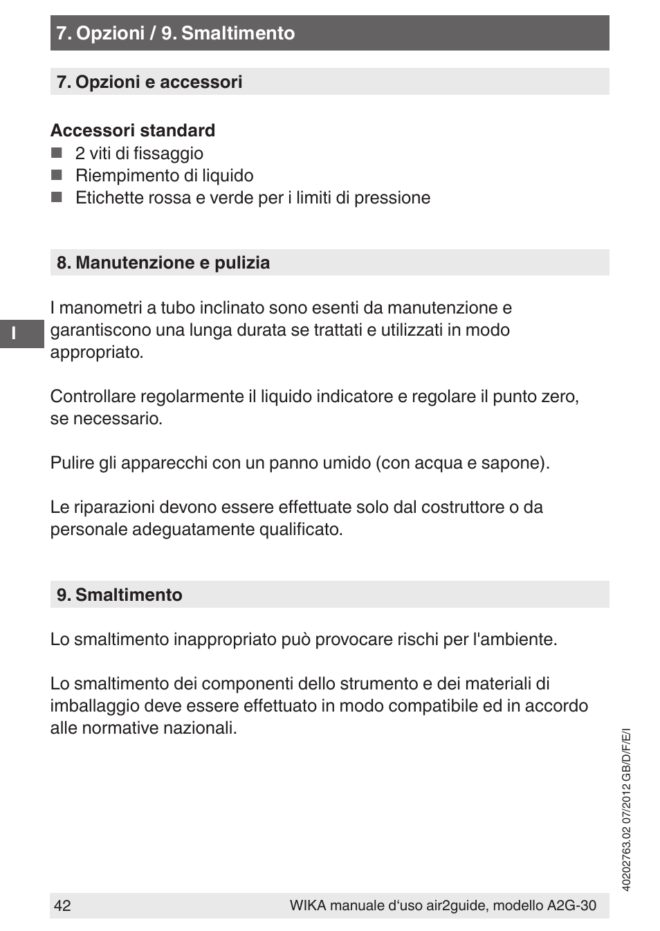 WIKA A2G-30 User Manual | Page 42 / 44