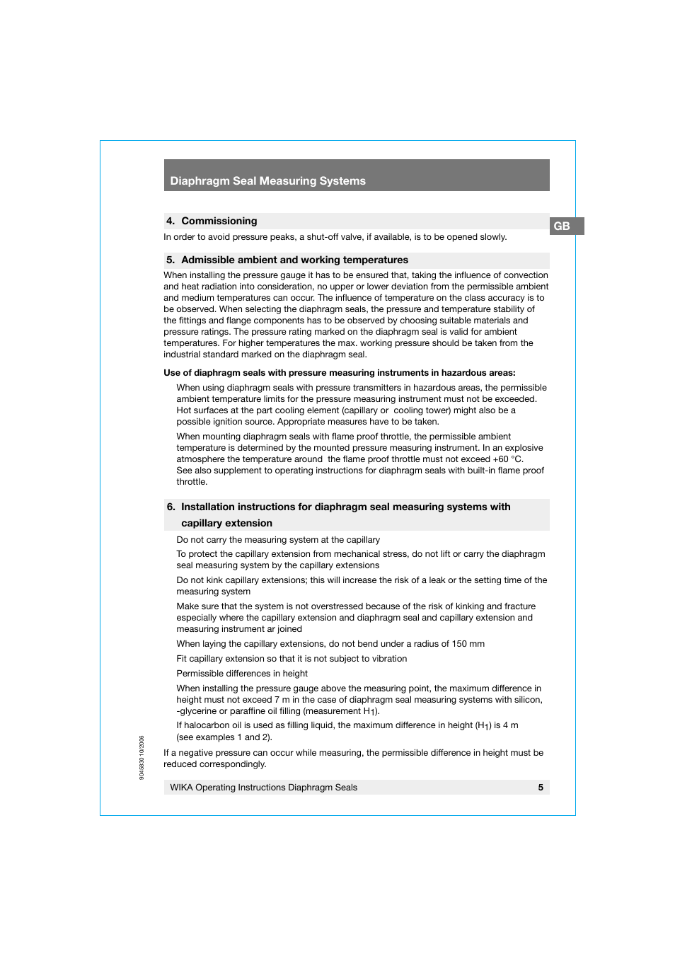 Diaphragm seal measuring systems | WIKA 910.27 User Manual | Page 5 / 20