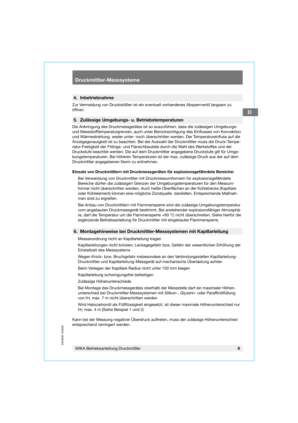 Druckmittler-messsysteme | WIKA 910.27 User Manual | Page 9 / 20