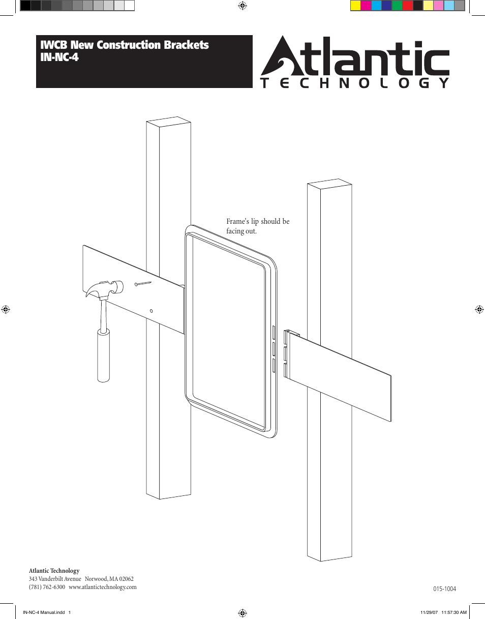 Atlantic Technology IWTS-4 LCR User Manual | 1 page