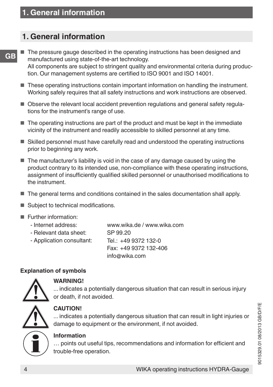 General information | WIKA Hydra-Gauge User Manual | Page 4 / 44