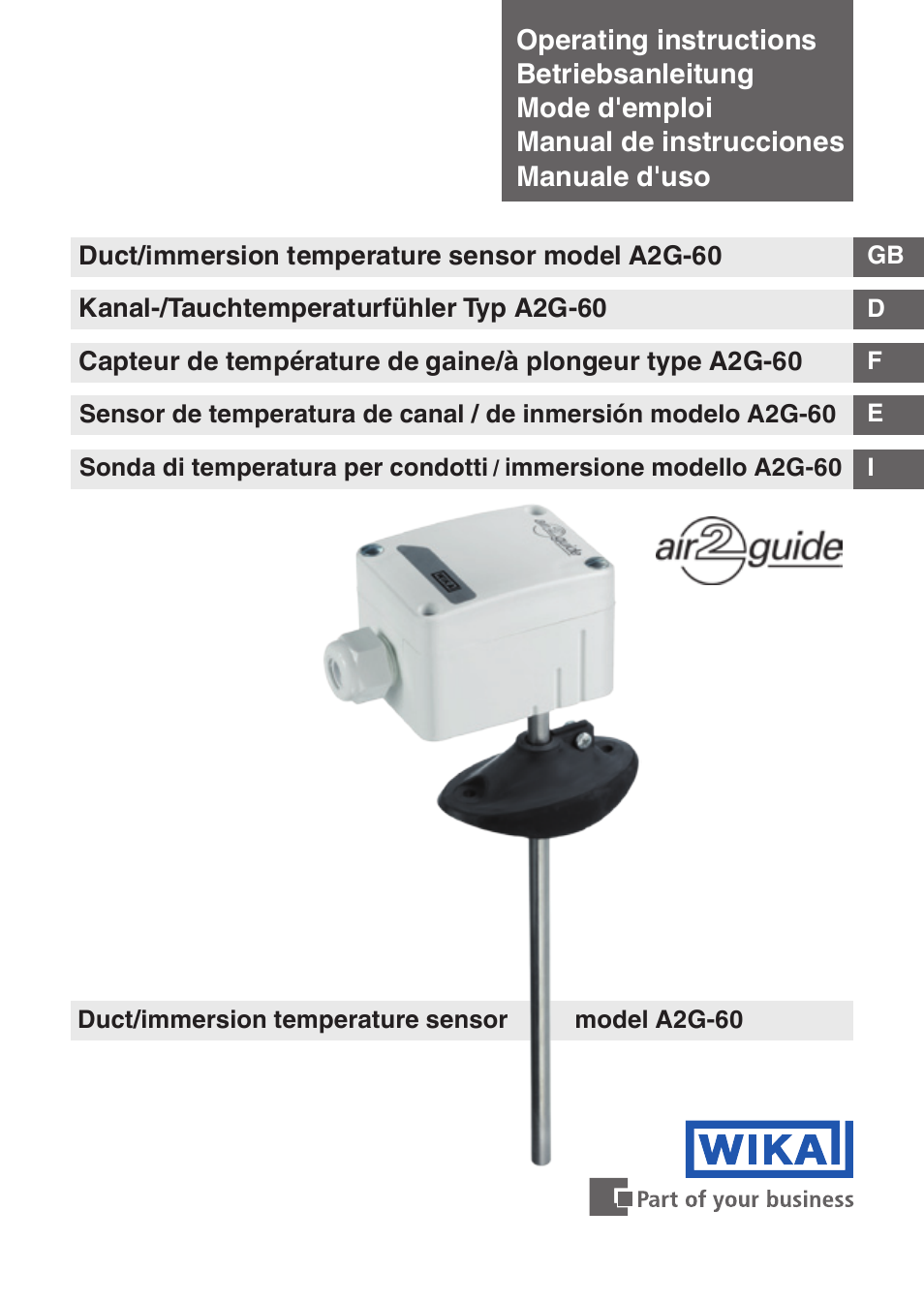 WIKA A2G-60 User Manual | 52 pages