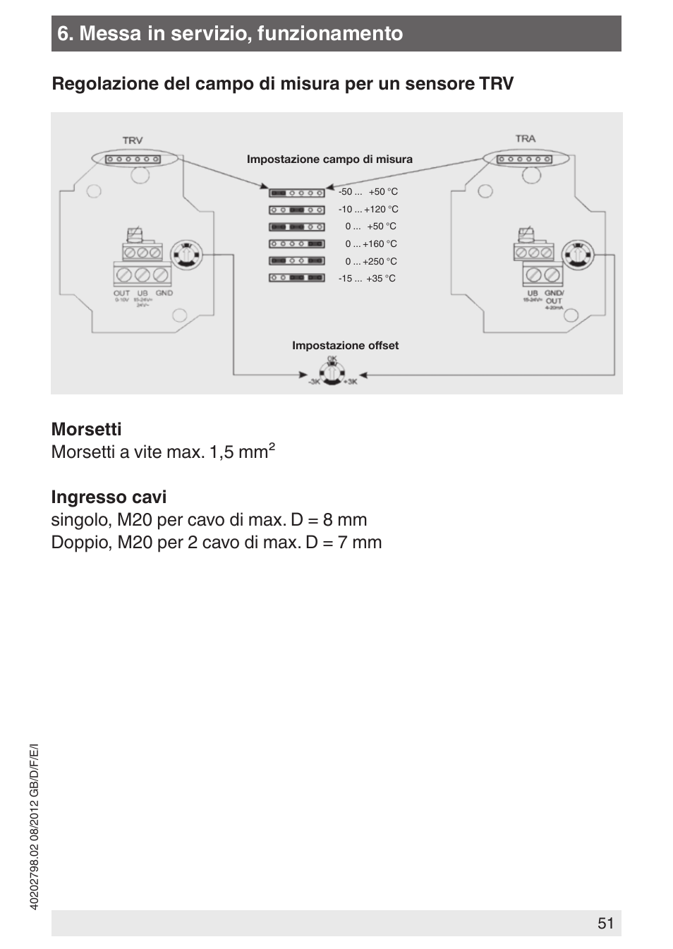 Messa in servizio, funzionamento | WIKA A2G-60 User Manual | Page 51 / 52
