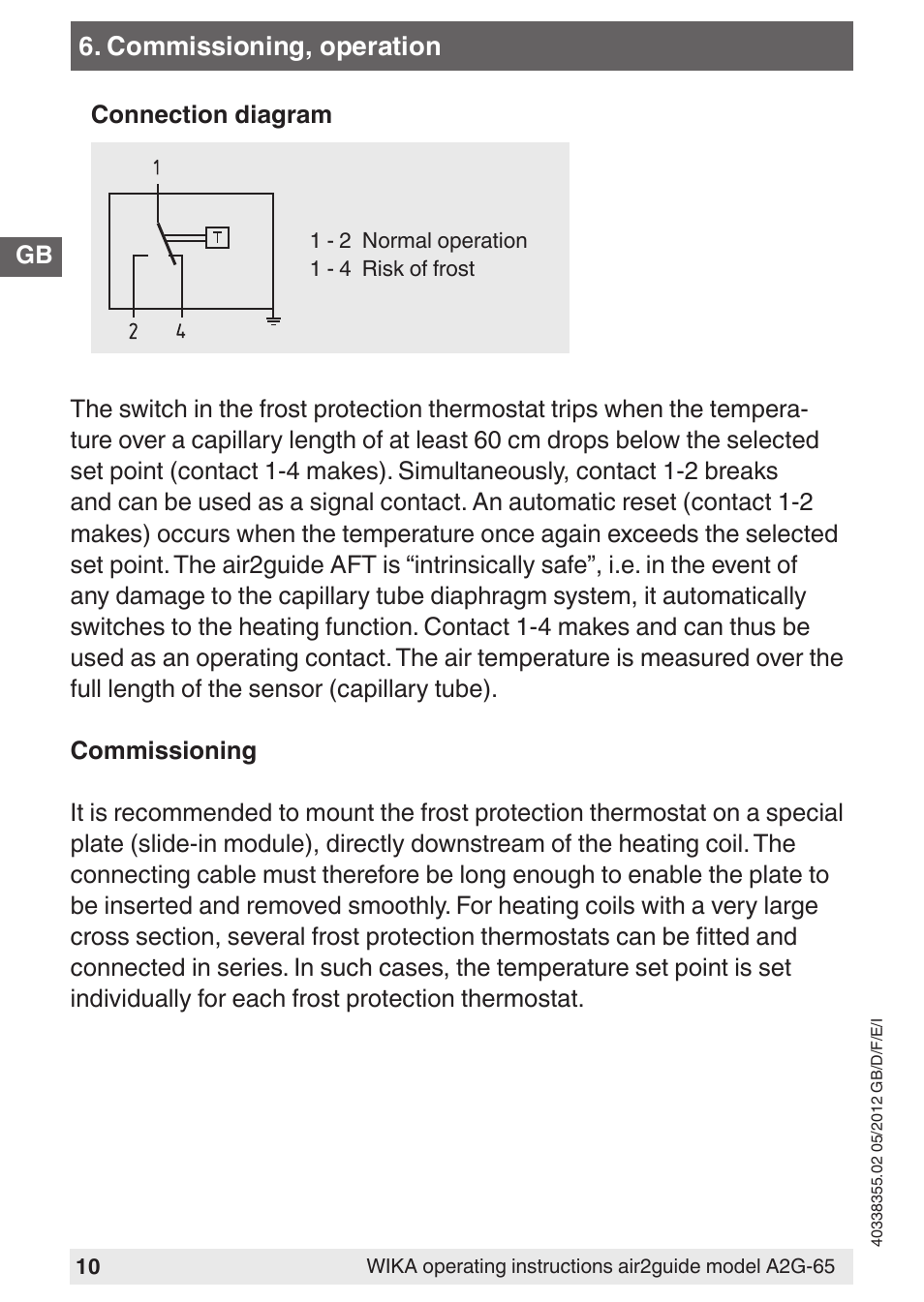 WIKA A2G-65 User Manual | Page 10 / 52