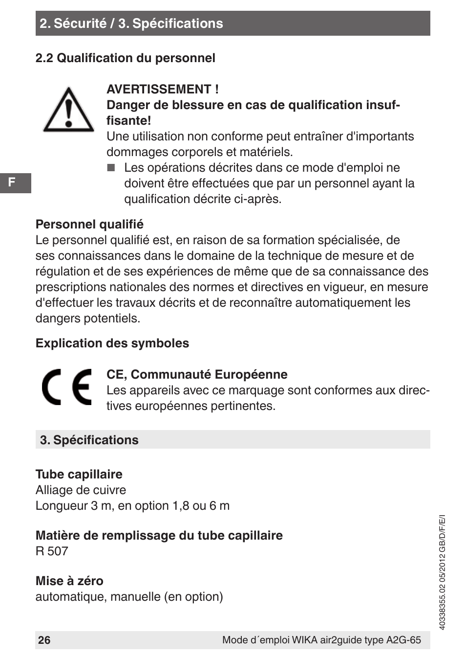 WIKA A2G-65 User Manual | Page 26 / 52