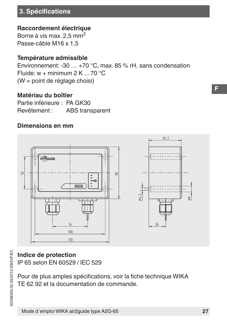 WIKA A2G-65 User Manual | Page 27 / 52