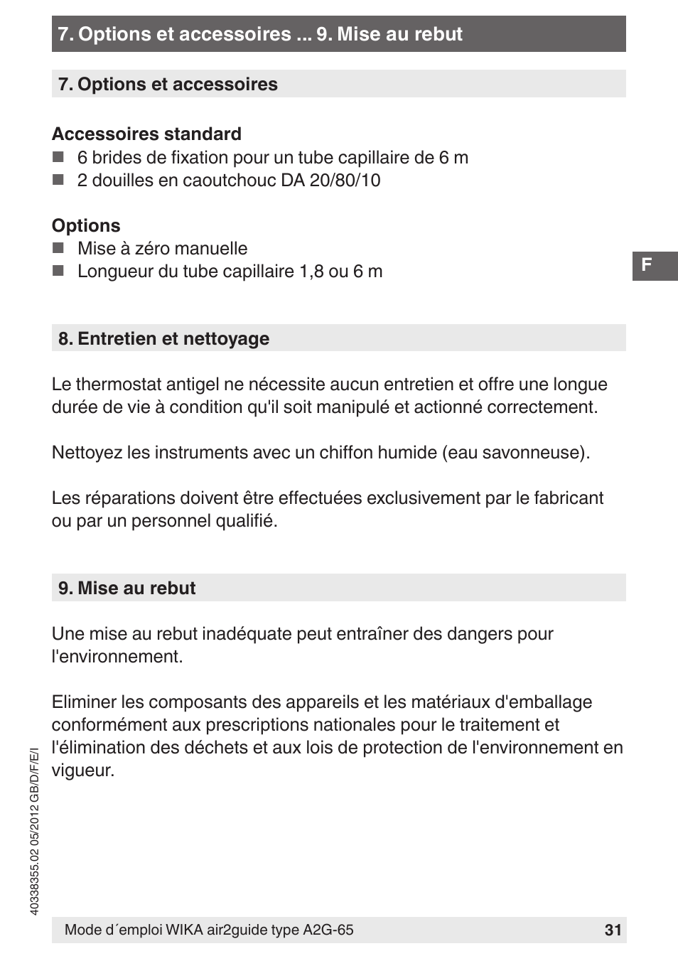 WIKA A2G-65 User Manual | Page 31 / 52