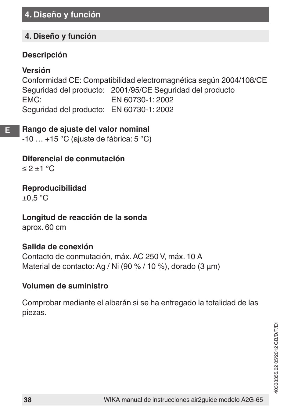 WIKA A2G-65 User Manual | Page 38 / 52