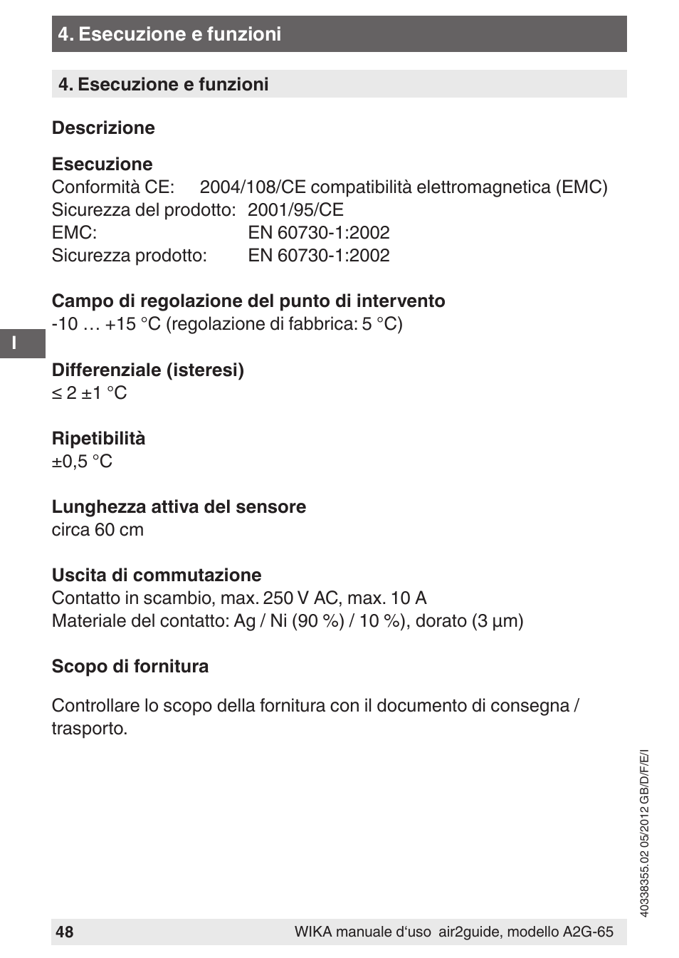 WIKA A2G-65 User Manual | Page 48 / 52