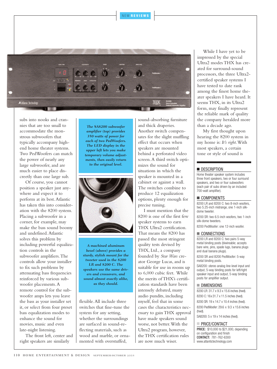 Atlantic Technology 8200 System User Manual | Page 2 / 3