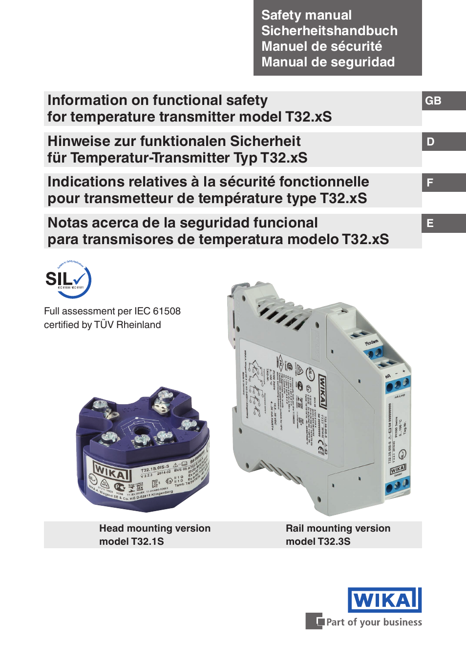 WIKA T32.xS User Manual | 64 pages