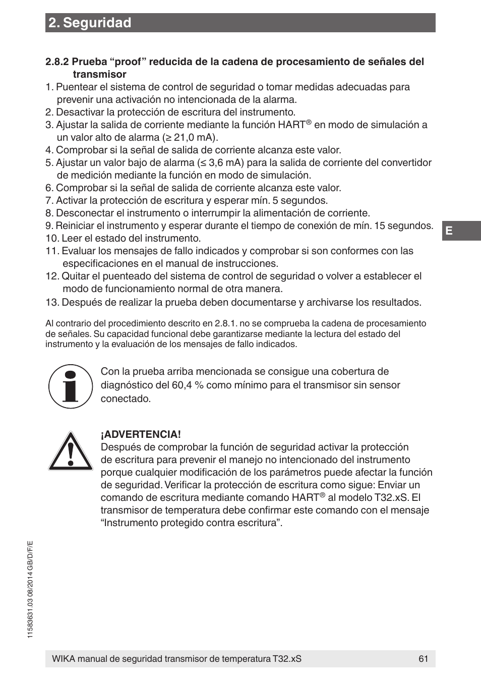 Seguridad | WIKA T32.xS User Manual | Page 61 / 64