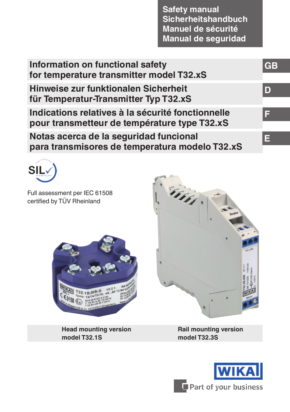 WIKA T32.xS User Manual | 60 pages