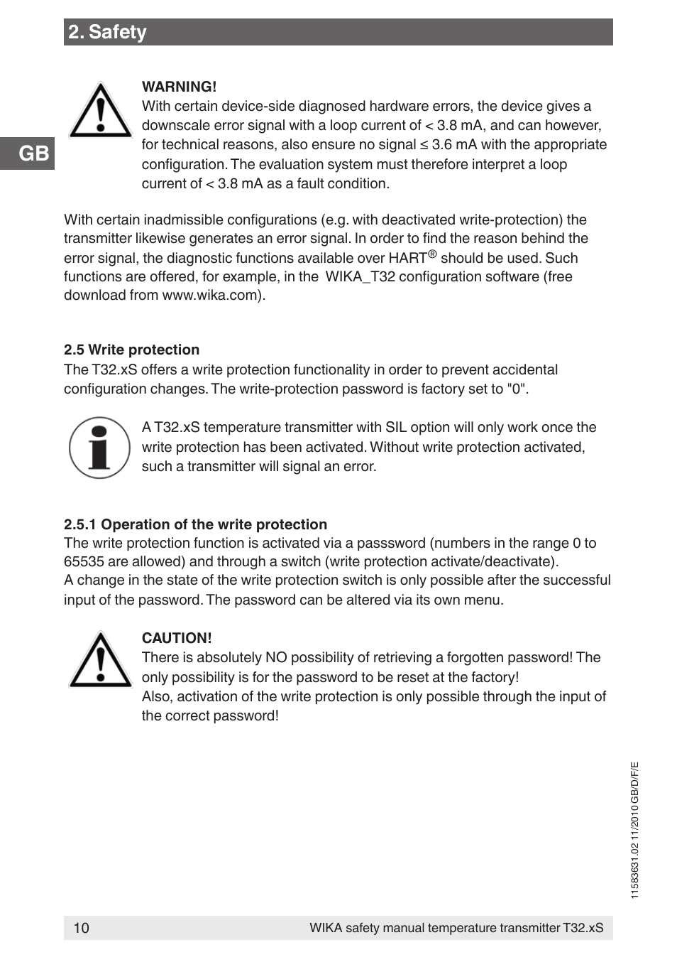 Safety | WIKA T32.xS User Manual | Page 10 / 60