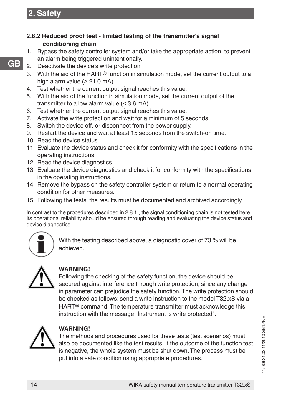 Safety | WIKA T32.xS User Manual | Page 14 / 60