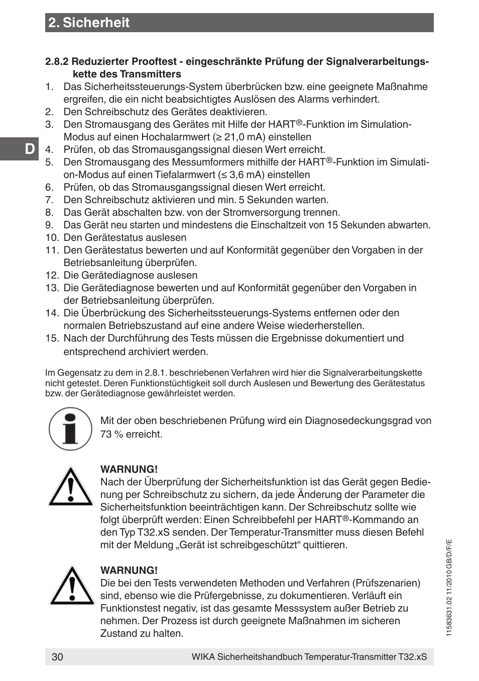 Sicherheit | WIKA T32.xS User Manual | Page 30 / 60