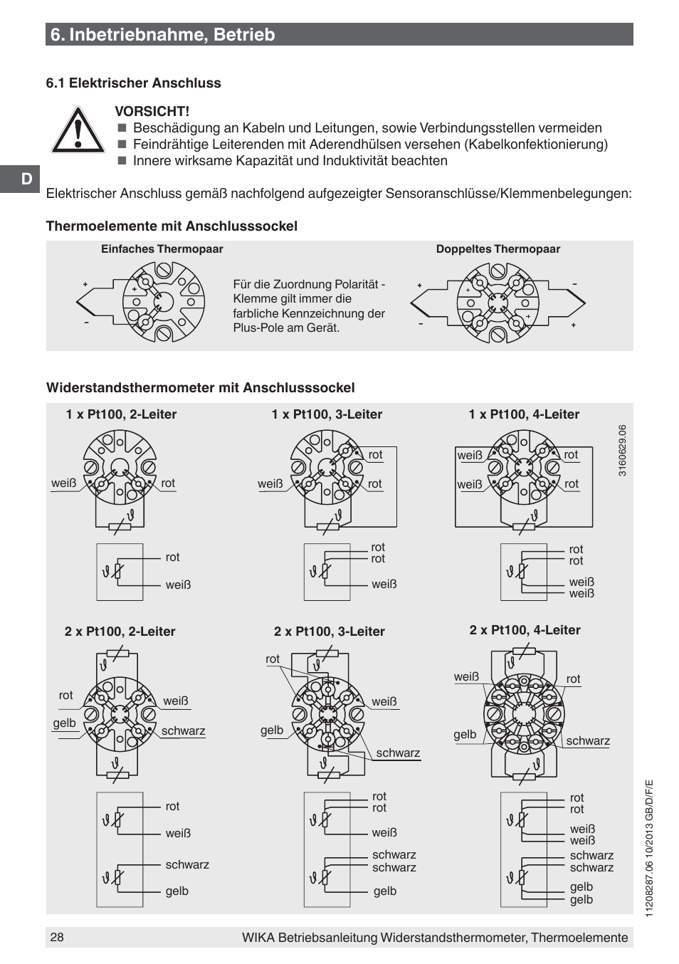 Inbetriebnahme, betrieb | WIKA TR10-J User Manual | Page 28 / 68