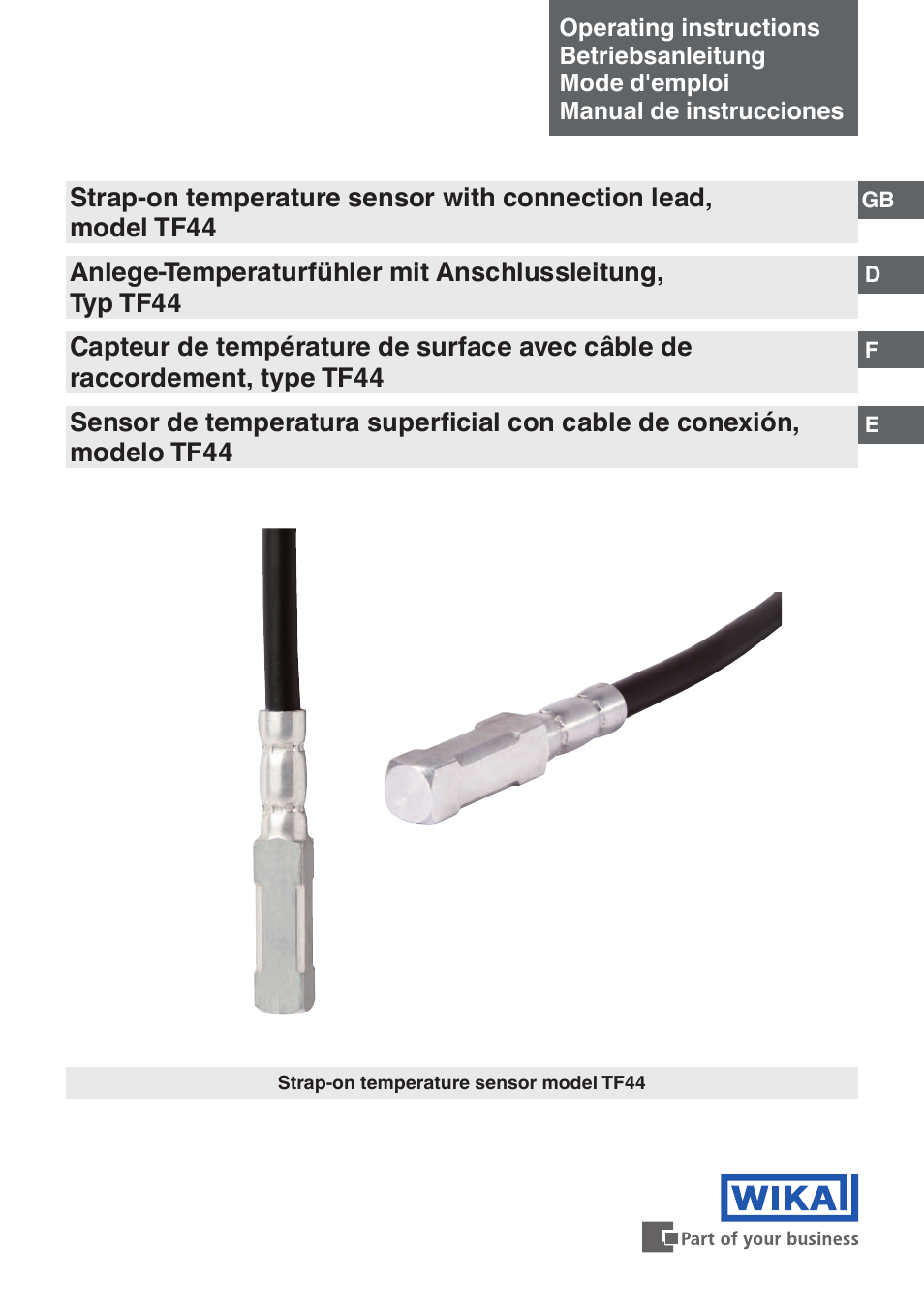 WIKA TF44 User Manual | 44 pages