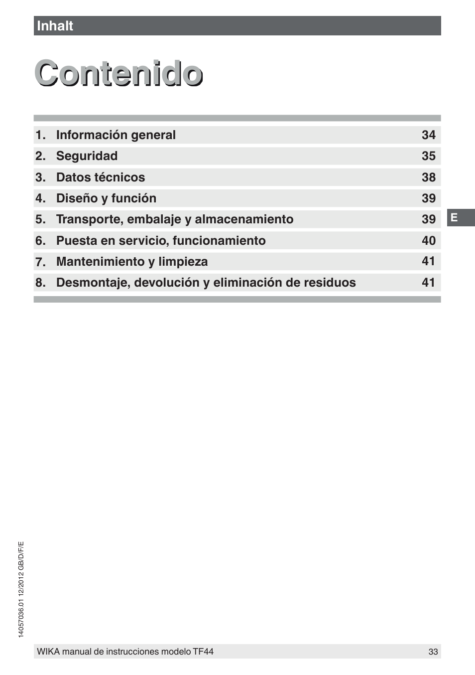 WIKA TF44 User Manual | Page 33 / 44